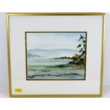 A small framed Rehona Farrell watercolour of estua