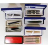 A quantity of Waterman fountain pens & other boxed