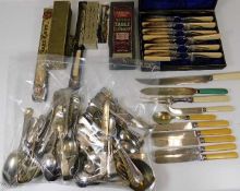 A quantity of silver plated wares & other flatware