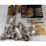 A quantity of silver plated wares & other flatware