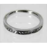 A 9ct white gold half eternity ring 2.2g size K