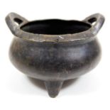 A Chinese bronze censer with four character mark t