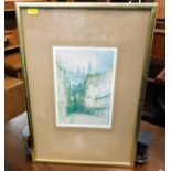 A pencil signed F. Robson print of York