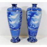 A pair of A. J. Wilkinson vases with decorative pa