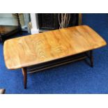 An Ercol elm retro coffee table