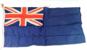 A British naval blue ensign flag 35in x 17.5in
