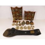 A quantity of vintage horse brasses & related item