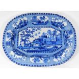 A c.1800 blue & white porcelain transferware dish