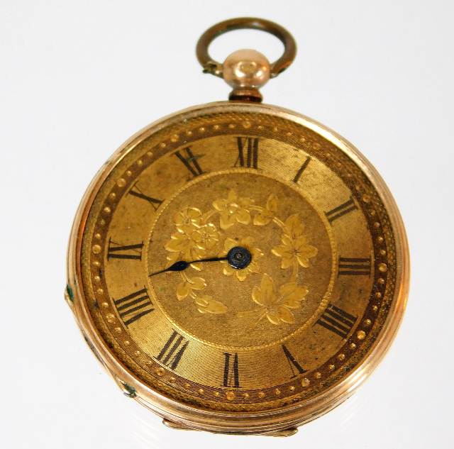 A 14ct gold pocket watch a/f 29.2g