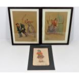 Two framed Martin Anderson postcard style watercol