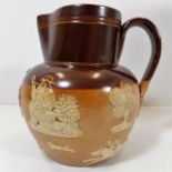 A Doulton stoneware harvest jug 5.75in tall