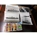 A selection of photographs of ships & other items