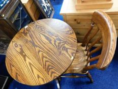 A Peter Blomfield ash pedestal table & chair