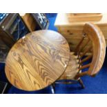 A Peter Blomfield ash pedestal table & chair