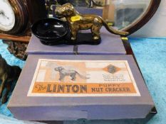 A vintage boxed Linton dog nutcracker