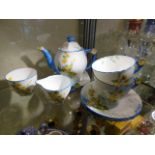 An art deco Delphine tea for two porcelain breakfa