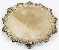 A Barkers Brothers, Chester silver footed salver w