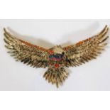 A large eagle brooch, one small stone missing 4.5i