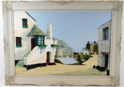 A J. A. S. Richardson framed painting of Cornish c