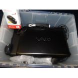 A Windows 7 Vaio laptop with printer & mouse