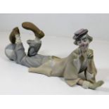 A large Lladro clown figure with bisque finish 15i