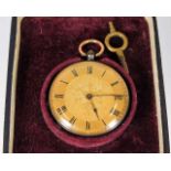 A boxed white metal pocket watch, runs when wound