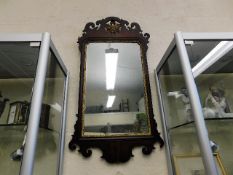 An 18thC. George III mirror, some faults to decor