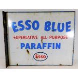A vintage double sided enamel sign of motoring int