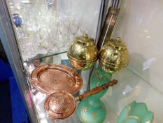 Two brass Liptons Exhibition tea caddies, a Hayle