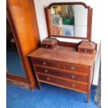 An Edwardian mahogany dressing table