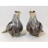 A pair of stylised pigeons 5in tall