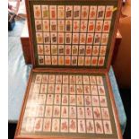 Two framed Players cigarette card collections