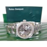 A boxed ladies Rolex Oyster Perpetual Datejust wat