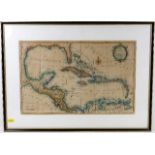 An 18thC. map of the Gulf of Mexico by Thomas Kitc