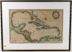 An 18thC. map of the Gulf of Mexico by Thomas Kitc