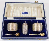 A boxed Deakin & Francis, Birmingham silver cruet