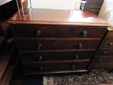 A Victorian mahogany chest of drawers 43in wide x
