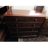 A Victorian mahogany chest of drawers 43in wide x