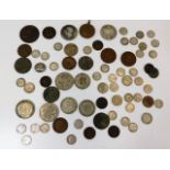 A quantity of various pre-1947 coins including sil