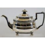 A William IV, Simon Harris Exeter silver teapot ap