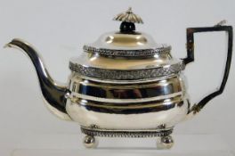 A William IV, Simon Harris Exeter silver teapot ap