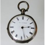 An H. J. Norris silver pocket watch, not running