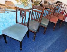 Five Peter Blomfield upholstered dining chairs
