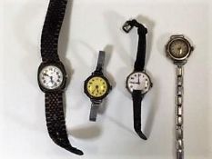 A selection of vintage wrist watches including J.