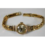 A ladies 12ct rolled gold plated watch