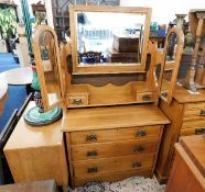 An Edwardian satinwood dressing table