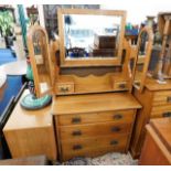 An Edwardian satinwood dressing table