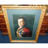 A gilt framed print of Wellington