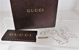 An 18ct white gold Gucci necklace 5.2g with box &