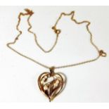 A 14ct gold diamond & pearl necklace & pendant set